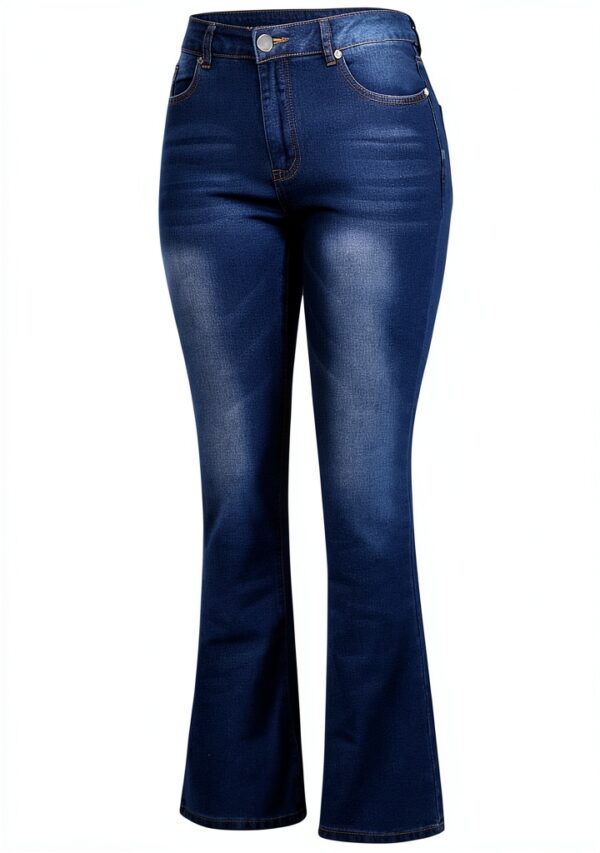 Jean femme pantalon cargo sport confortable grande taille-3