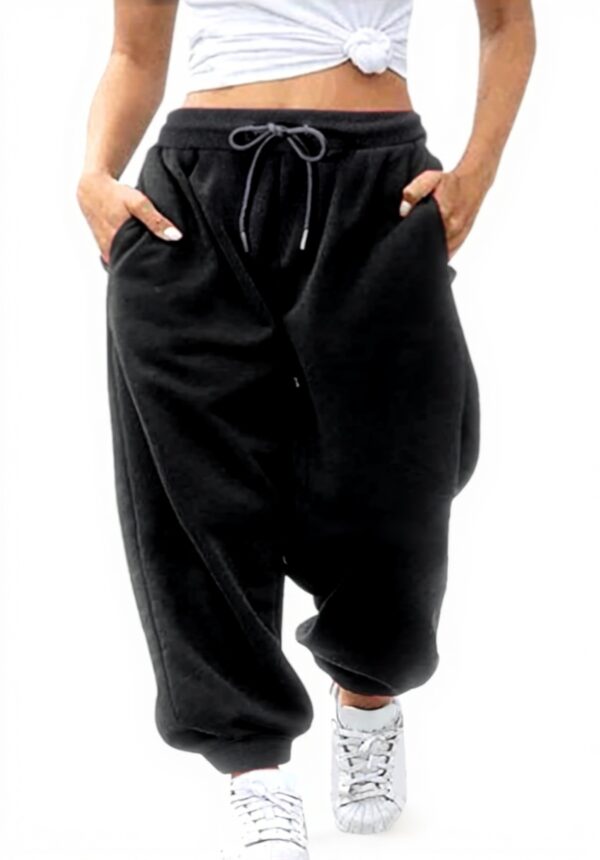 Pantalon Carotte Femme Generic Taille Haute Sport Gym Rouge