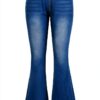 Jean Femme Confortable Taille Haute Pantalon Cargo Femme-2