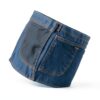 Pantalon femme simili cuir confortable grande taille bleu-4