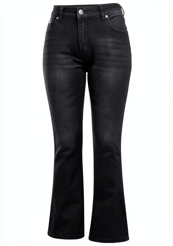 Jean femme noir stretch pantalon denim confortable-3
