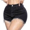 Pantalon femme hiver confortable coton velours noir bleu-1