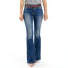 Jean femme pantalon cargo sport confortable grande taille-1