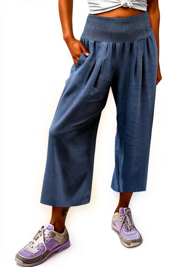 Pantalon Yoga Femme Generic Taille Haute Élastique Poches