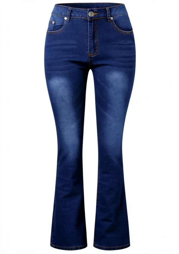 Jean femme pantalon cargo sport confortable grande taille-2