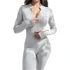 Combinaison Denim Femme Générique confortable sans manches-1
