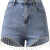 Pantalon femme taille haute évasé confortable Generic-4