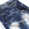Jean Homme Slim Dénim Déchiré Bleu Noir Taille Moyenne-5