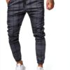 Pantalon Homme Gris Foncé Cintre Droit Taille S M L-1