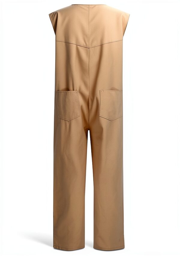 Salopette Jeans Femme Générique Beige Kaki Taille S à XXL-2