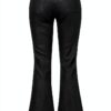 Jean femme noir confortable pantalon denim coupe ajustée-2