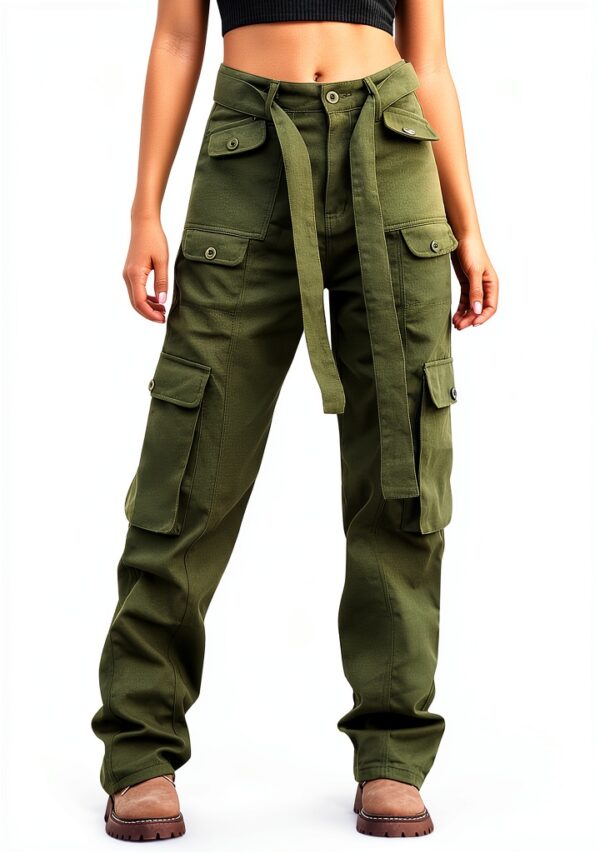 Pantalon Disco Femme Vintage Cargo Baggy Jeans Taille Haute