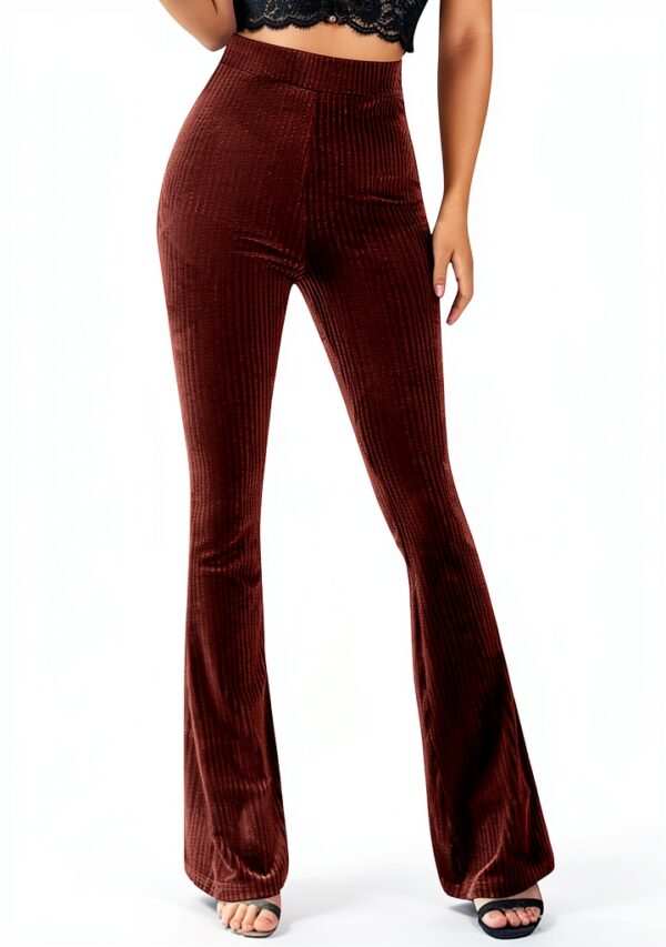 Pantalon Jogging Femme Velours Taille Elastique Generic Noir