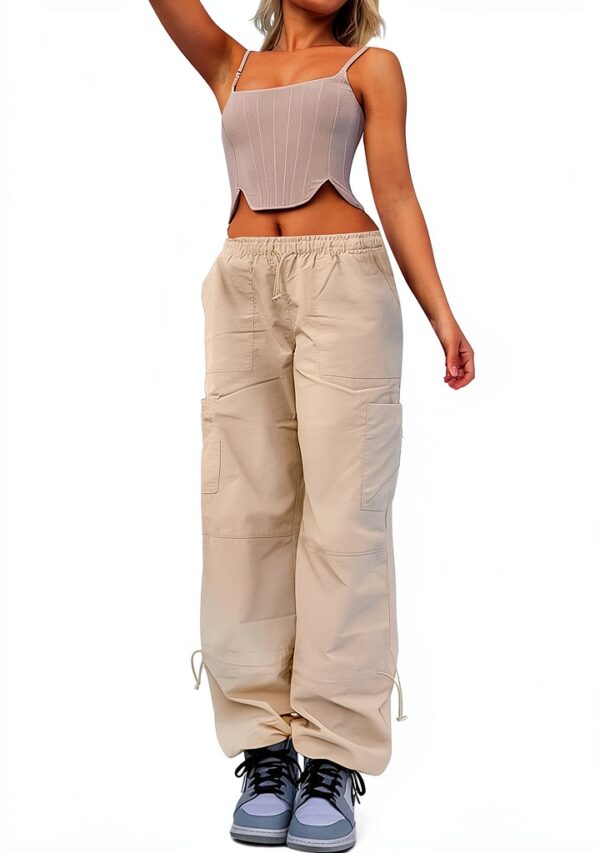 Combinaison Femme Pantalon Cargo Élastique Bretelles Lâches