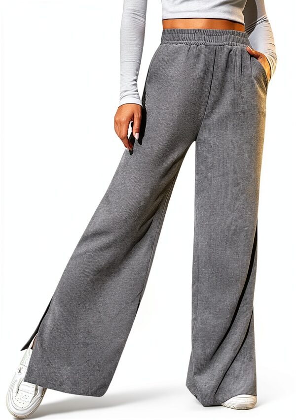 Pantalon velours côtelé femme Generic décontracté taille