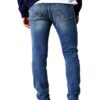 Skinny Jeans Bleu Coton Homme Pantalon Décontracté Moderne-1