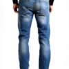 Jean denim slim GAS homme manches courtes bleu-2