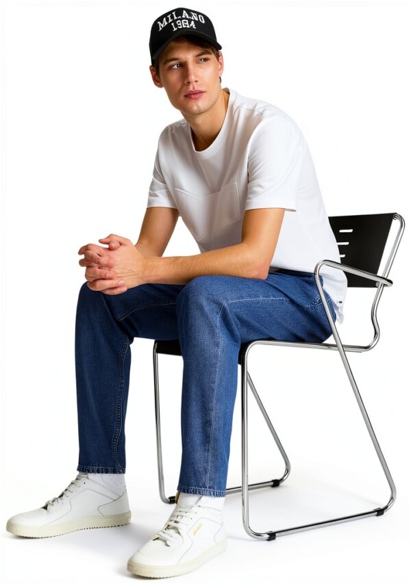 T-shirt Homme Coton Courtes Manches Régulière Confortable-1