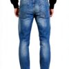 Jean denim slim GAS homme manches courtes bleu-1