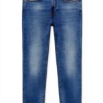 Veste Denim Slim Manches Courtes Fermeture Éclair Homme-0