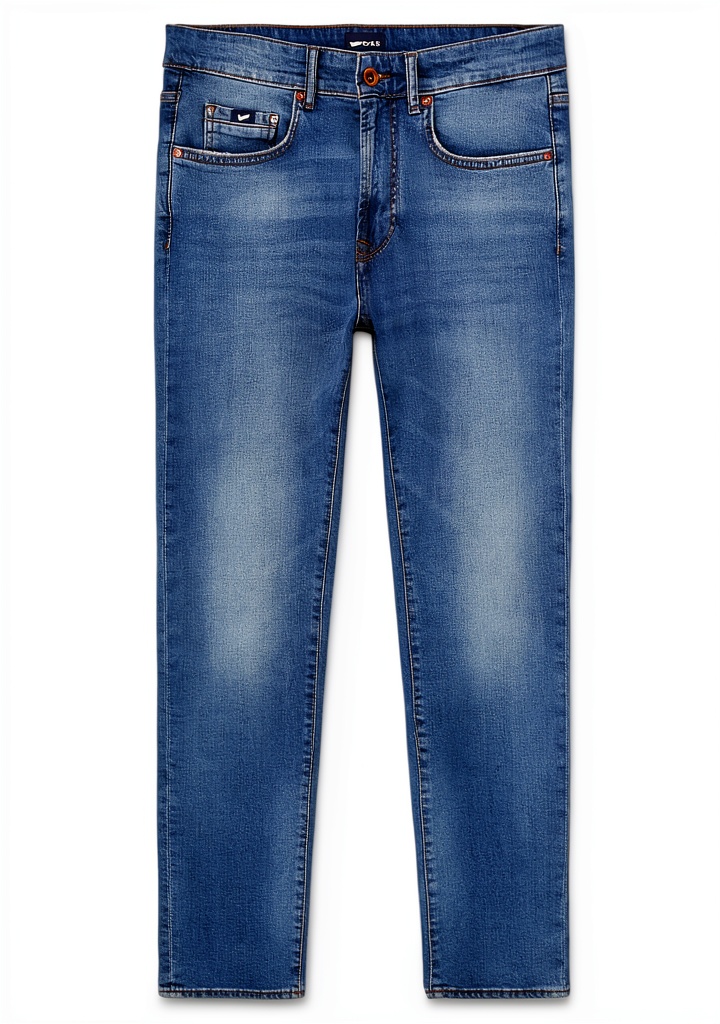 Veste denim slim portée par un homme en extérieur