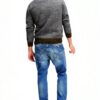 Veste Denim Slim Manches Courtes Fermeture Éclair Homme-3