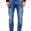 Jean denim slim GAS homme manches courtes bleu-0