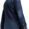 Pavo Homme 09md Denim Chemise Droite Longue-1
