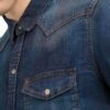 Pavo Homme 09md Denim Chemise Droite Longue-2