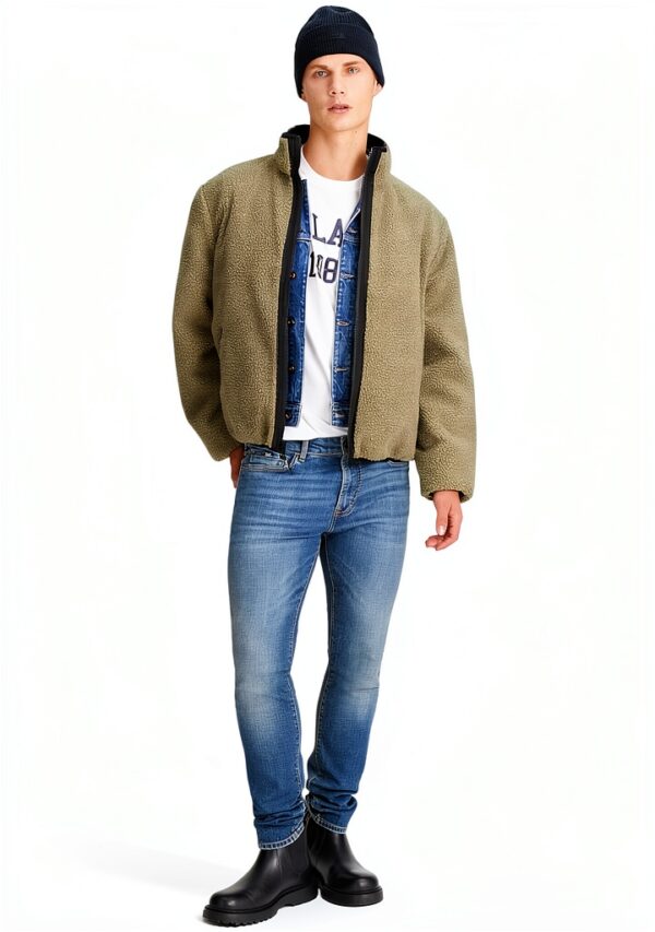 Jeans Gas Skinny Fit Bleu Taille 35 - Denim Souple et Coupe Ajustée-1
