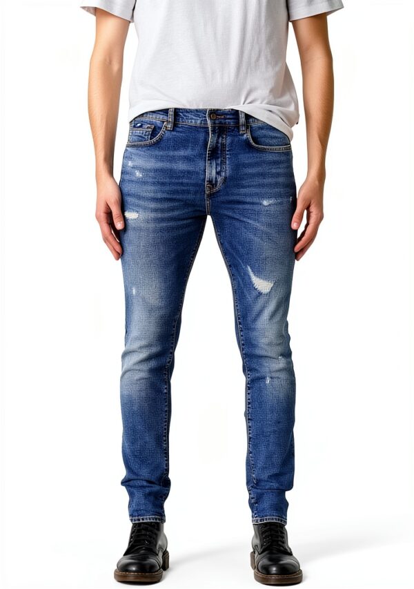 Gas Jeans Homme 5 Poches Sax Zip Rev 351418 031070 Bleu WV98 Taille 42-0