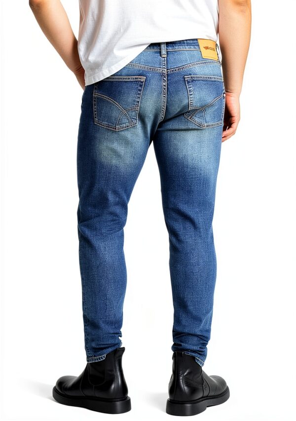 Jeans Gas Skinny Fit Bleu Taille 35 - Denim Souple et Coupe Ajustée-2