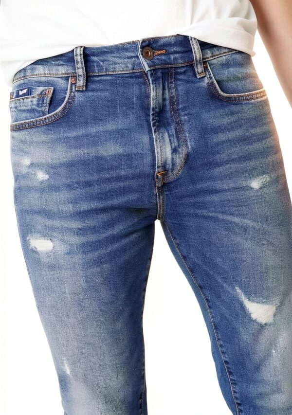 Gas Jeans Homme 5 Poches Sax Zip Rev 351418 031070 Bleu WV98 Taille 42-2