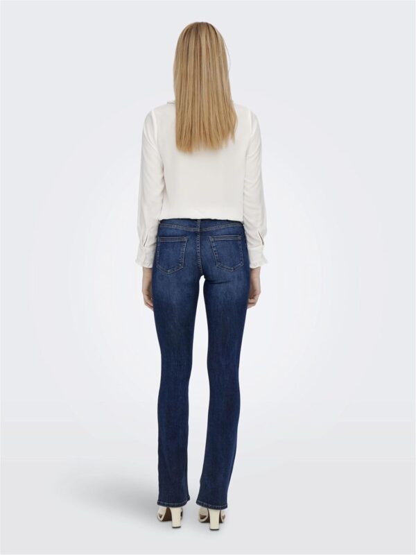 Jean Flared ONLBLUSH Taille Moyenne Flared Fit Jeans Bleu Denim-4