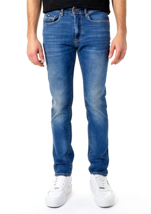 gas Jean coupe skinny bleu denim STR 10 1/2 oz Sax Zip Rev 351450030789-4