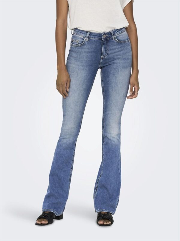 Jean Flared ONLBLUSH Taille Moyenne Flared Fit Bleu M Style Bootcut-3