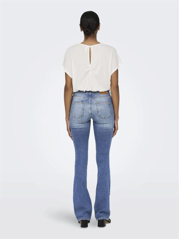Jean Flared ONLBLUSH Taille Moyenne Flared Fit Bleu M Style Bootcut-4