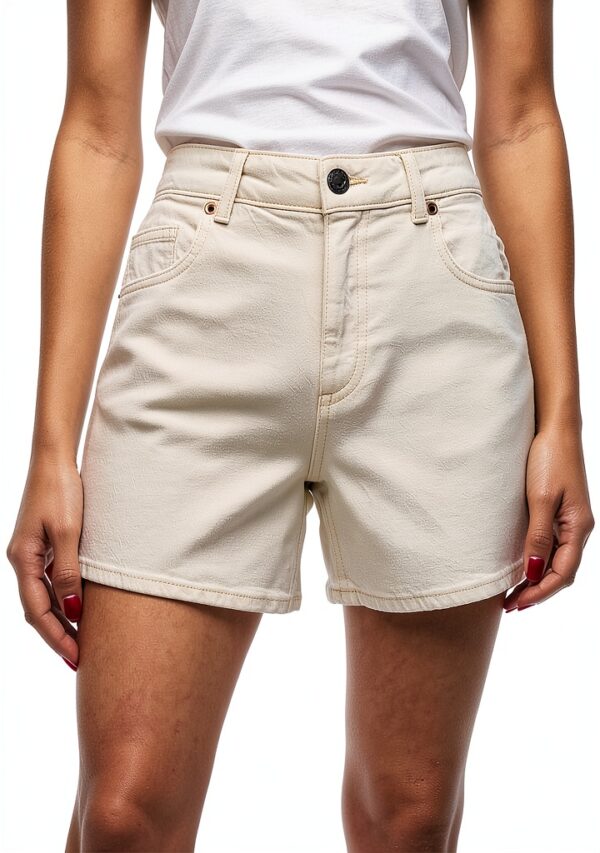 VERO MODA Short femme coupe classique taille élastiquée - Denim gris-2