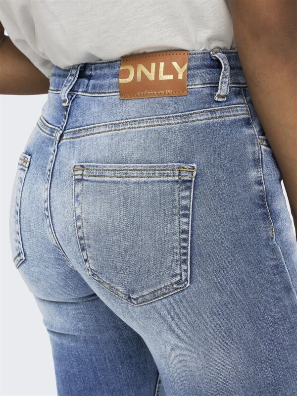 Jean Flared ONLBLUSH Taille Moyenne Flared Fit Bleu M Style Bootcut-7