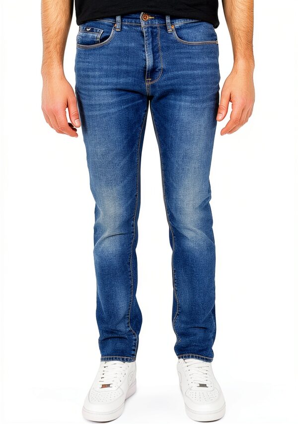 gas Jean coupe skinny bleu denim STR 10 1/2 oz Sax Zip Rev 351450030789-0