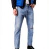 Jean TEO Simple Fit Tapered Homme 5 poches 116/104 65 cm 100% Coton-1