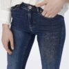 Jean Flared ONLBLUSH Taille Moyenne Flared Fit Jeans Bleu Denim-6