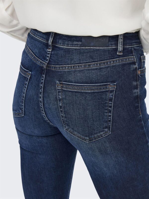 Jean Flared ONLBLUSH Taille Moyenne Flared Fit Jeans Bleu Denim-7