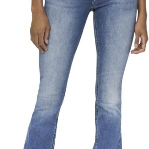 Jean Flared ONLBLUSH Taille Moyenne Flared Fit Bleu M Style Bootcut-0